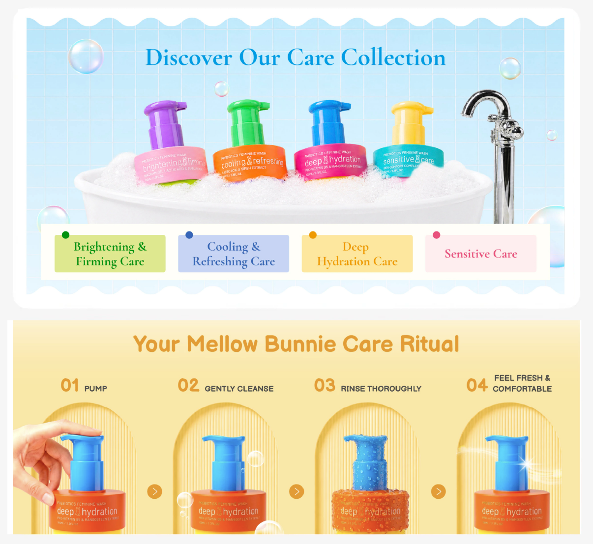 Mellow Bunnie care collection